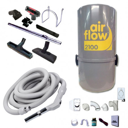 Aspiration 2100 w 3 prises rectangle + flexible on - off