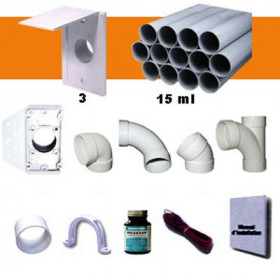 Kit 3 prises grandes portes + Pvc 15m Kit 3 prises grandes portes blanches