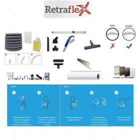 Rétraflex kit à poser 120m² / 170m² Gris Inox